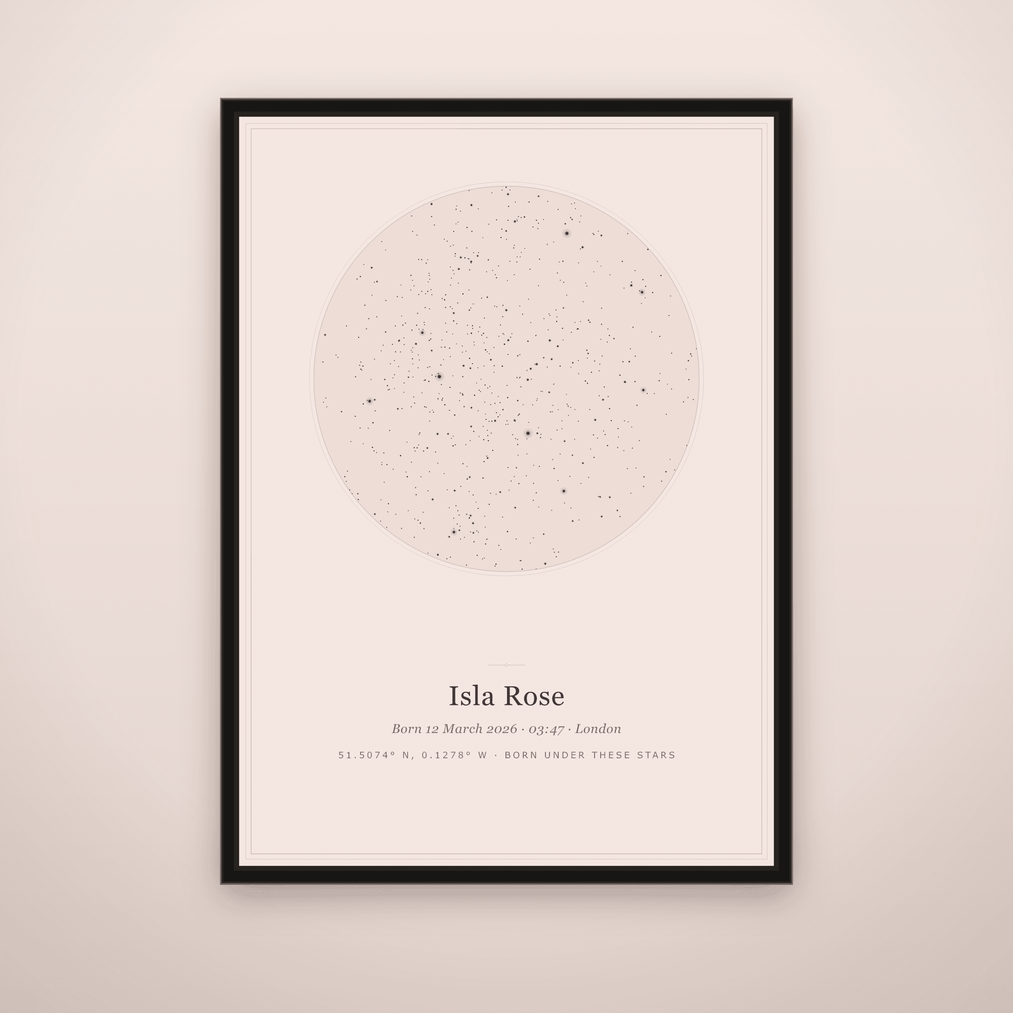 Born Under These Stars — Baby Star Map