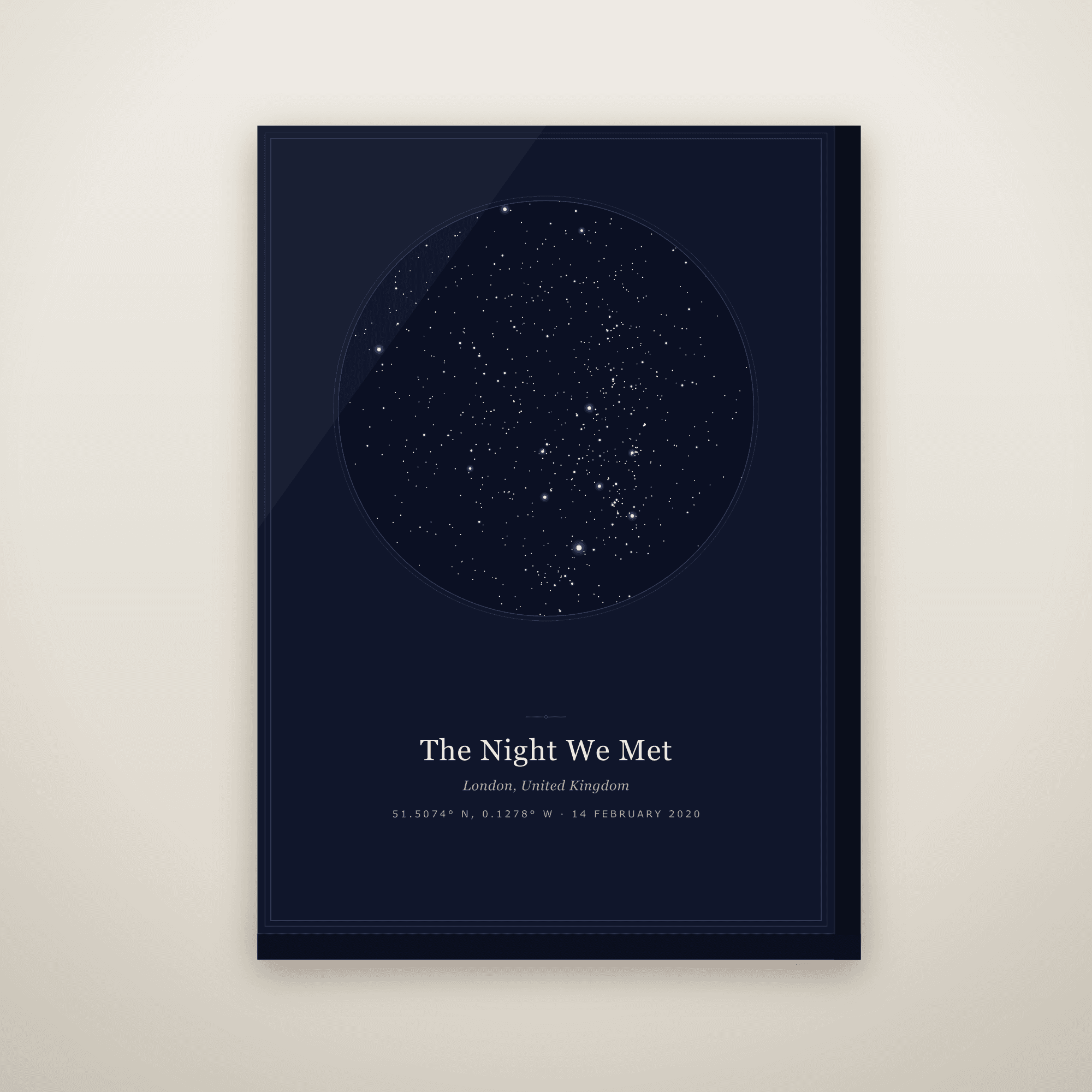 The Night We Met — Star Map Canvas